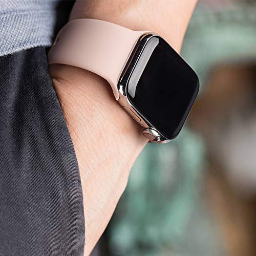 Lote de 3 correas de silicona compatibles con Apple Watch de 38 mm, 40 mm, 42 mm, 44 mm, correa de repuesto para iWatch Series 5 4 3 2 1, clásicas y deportivas