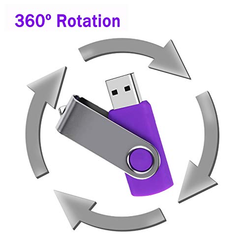 Lote de 50 llaves USB 2.0 de 8 GB, lector USB Flash Drive Memoria Stick Almacenamiento Rotación Disco Penrive para Ordenador Portátil / PC / Coche (5 colores)