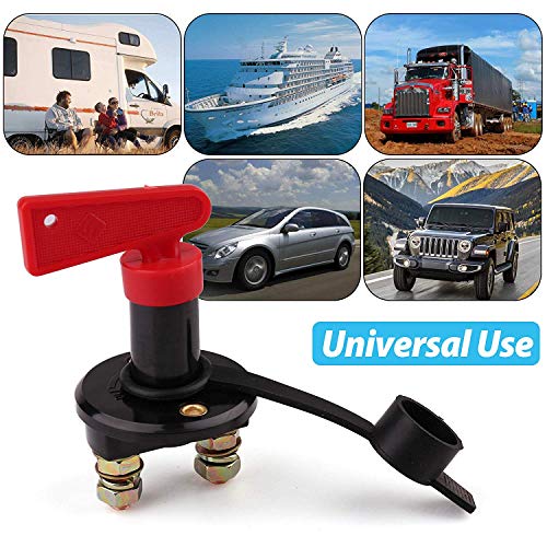 LotFancy Interruptor Desconexión de Aislador de Batería 6V 12V 24V Cut Off Interruptor para Marina, Barco, Náuticos, RV, ATV, UTV, 200/1000 Amperios LotFancy Interruptor Desconexión de Aislador de Batería 6V 12V 24V Cut Off Interruptor para Marina, Barco, Náuticos, RV, ATV, UTV, 200/1000 Amperios