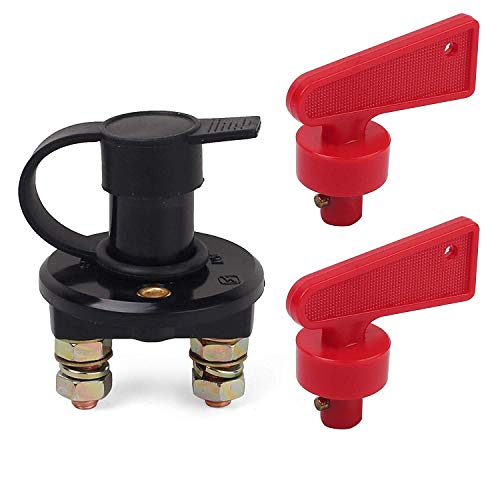 LotFancy Interruptor Desconexión de Aislador de Batería 6V 12V 24V Cut Off Interruptor para Marina, Barco, Náuticos, RV, ATV, UTV, 200/1000 Amperios LotFancy Interruptor Desconexión de Aislador de Batería 6V 12V 24V Cut Off Interruptor para Marina, Barco, Náuticos, RV, ATV, UTV, 200/1000 Amperios