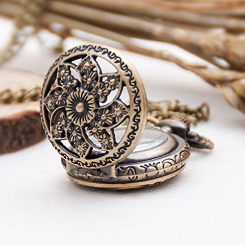 Loto Reloj de Bolsillo - SODIAL(R) Moda Vintage Retro Bronce Cuarzo Reloj de Bolsillo Collar Pendiente de Cadena (Loto) Loto Reloj de Bolsillo - SODIAL(R) Moda Vintage Retro Bronce Cuarzo Reloj de Bolsillo Collar Pendiente de Cadena (Loto)