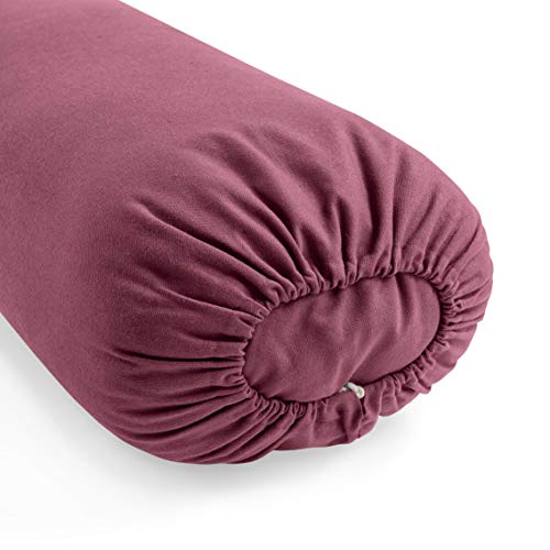 Lotuscrafts Bolster Yoga Rectangular para Yin Yoga - Relleno de Kapok - Cubierta en Algodon Lavable - Cojin Yoga Restaurativo - Bolster Yoga Kapok - Bolster Yoga Algodon