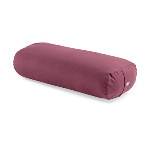 Lotuscrafts Bolster Yoga Rectangular para Yin Yoga - Relleno de Kapok - Cubierta en Algodon Lavable - Cojin Yoga Restaurativo - Bolster Yoga Kapok - Bolster Yoga Algodon