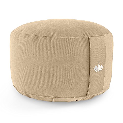 Lotuscrafts Cojin Meditacion Yoga Lotus - Altura 20 cm - Relleno con Cáscaras de Espelta - Cubierta en Algodon Lavable - Cojin Suelo Redondo - Cojin Yoga - Meditation Cushion - Certificado Gots Lotuscrafts Cojin Meditacion Yoga Lotus - Altura 20 cm - Relleno con Cáscaras de Espelta - Cubierta en Algodon Lavable - Cojin Suelo Redondo - Cojin Yoga - Meditation Cushion - Certificado Gots