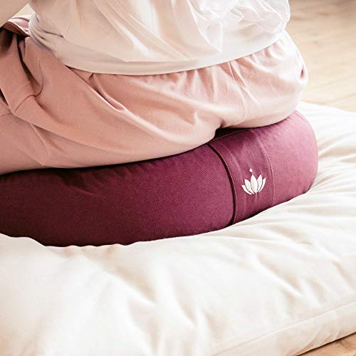 Lotuscrafts Cojin Yoga Meditation Media Luna Shanti - Relleno de Espelta - Cubierta en Algodon Lavable- Cojin Yoga Zafu - Cojin Suelo Media Luna - Meditation Cushion - Certificado Gots Lotuscrafts Cojin Yoga Meditation Media Luna Shanti - Relleno de Espelta - Cubierta en Algodon Lavable- Cojin Yoga Zafu - Cojin Suelo Media Luna - Meditation Cushion - Certificado Gots
