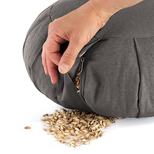 Lotuscrafts Cojin Zafu Meditación Yoga Zen - Altura 15 cm - Relleno de Espelta - Cubierta en Algodon - Cojin Yoga Zafu - Cojin Suelo Redondo - Meditation Cushion - Certificado Gots Lotuscrafts Cojin Zafu Meditación Yoga Zen - Altura 15 cm - Relleno de Espelta - Cubierta en Algodon - Cojin Yoga Zafu - Cojin Suelo Redondo - Meditation Cushion - Certificado Gots