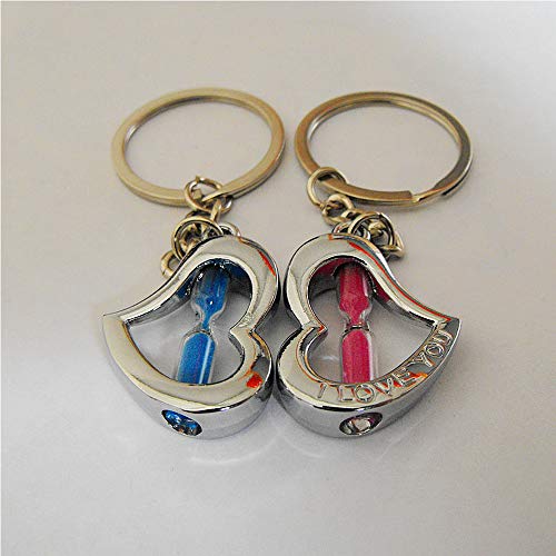 Love Llavero de Pareja de Reloj de Arena, Elegante Colgante de Llavero, Colgante de teléfono con Llavero Masculino y Femenino, Adornos de Bolso (par) Love Llavero de Pareja de Reloj de Arena, Elegante Colgante de Llavero, Colgante de teléfono con Llavero Masculino y Femenino, Adornos de Bolso (par)
