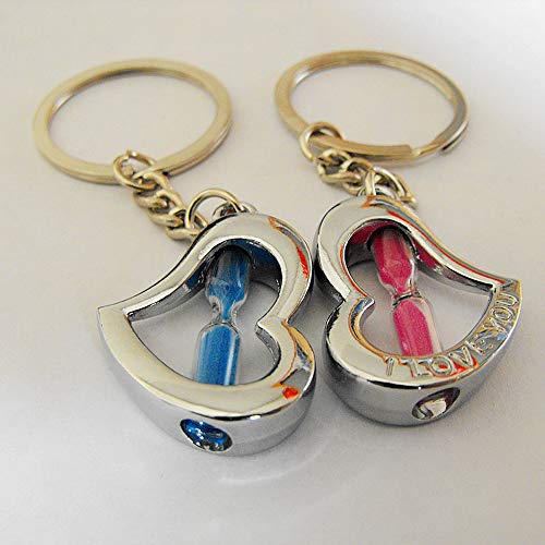 Love Llavero de Pareja de Reloj de Arena, Elegante Colgante de Llavero, Colgante de teléfono con Llavero Masculino y Femenino, Adornos de Bolso (par) Love Llavero de Pareja de Reloj de Arena, Elegante Colgante de Llavero, Colgante de teléfono con Llavero Masculino y Femenino, Adornos de Bolso (par)