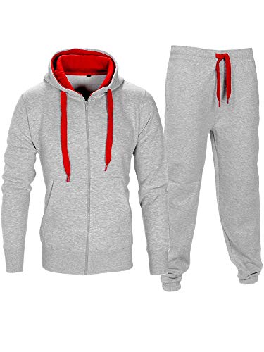 Love My Fashions® Hombres Chandal Conjunto Niñas Contraste Cable Lana Capucha Parte Superior Fondos Trotar Corredores Gimnasio Causal Ejercicio Corriendo Deporte Sudor Traje Pantalones Más Talla