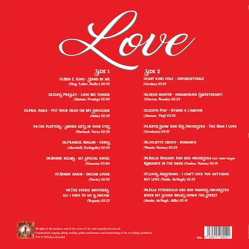 Love Vinyl Love Songs Lp record ( Nat King Cole, Elvis Presley, Paul Anka, Edith Piaf, Billie Holiday, Frankie Avalon, The Platters, Bonny Darin, Juliette Greco, Dean Martin..) [Vinilo]