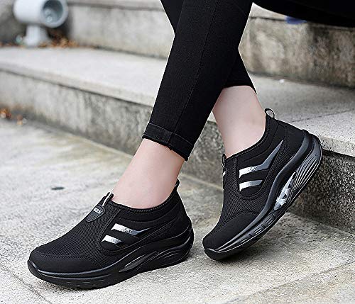 lovejin Mujer Zapatillas Deportivas de Correr Plataforma Cuña Zapatos Moda Fitness Adelgazar Planos Sneakers lovejin Mujer Zapatillas Deportivas de Correr Plataforma Cuña Zapatos Moda Fitness Adelgazar Planos Sneakers