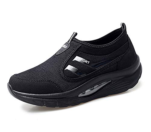 lovejin Mujer Zapatillas Deportivas de Correr Plataforma Cuña Zapatos Moda Fitness Adelgazar Planos Sneakers lovejin Mujer Zapatillas Deportivas de Correr Plataforma Cuña Zapatos Moda Fitness Adelgazar Planos Sneakers
