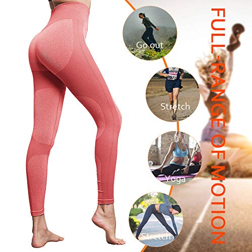 Lover-Beauty Pantalone Mujer Legging Yoga Deportiva Mujer Legging Elástico Cintura Alta Deportivo Entrenamiento Push Up para Danza Fitness Control Barriga Stretch Running Gimnasio Legging Pantalones