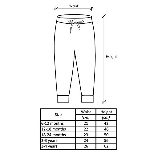 Lovjoy Pantalones Informales para bebés y niños y niñas / 100% algodón, Suaves y cómodos (3, 18-24 Meses)