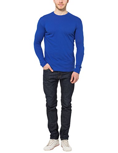 Lower East Camiseta de manga larga Hombre, Pack de 5, Azul claro, L