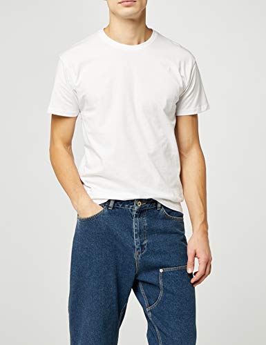 Lower East Camiseta Manga Corta Hombre, Pack de 5, Blanco, L Lower East Camiseta Manga Corta Hombre, Pack de 5, Blanco, L