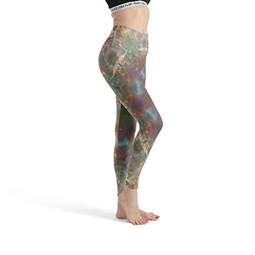 LPLoveYogaShop Leggings abstractos, flores, simetría, espacio gráfico, transpirables, finos, polainas de danza para senderismo blanco S