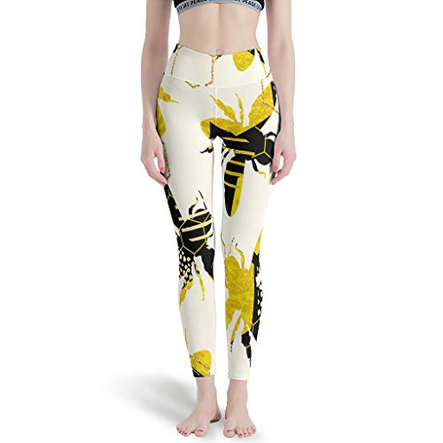 LPLoveYogaShop - Leggings para mujer, diseño de flores y abejas, bonitos y finos, para montar a caballo White7 XL