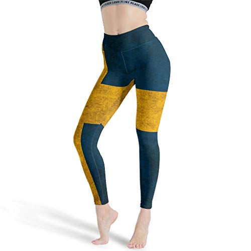 LPLoveYogaShop Leggings para mujer, diseño de la bandera de Suecia con gráficos impresos en 3D, para yoga, tiempo libre blanco XXL