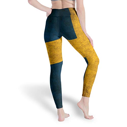 LPLoveYogaShop Leggings para mujer, diseño de la bandera de Suecia con gráficos impresos en 3D, para yoga, tiempo libre blanco XXL