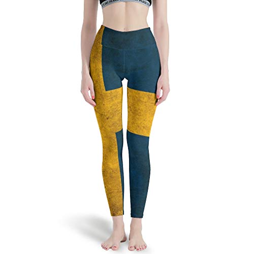 LPLoveYogaShop Leggings para mujer, diseño de la bandera de Suecia con gráficos impresos en 3D, para yoga, tiempo libre blanco XXL