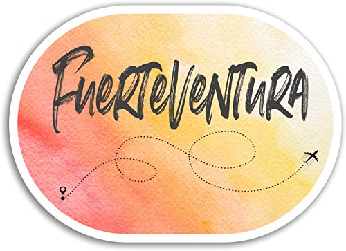 Lplpol Fuerteventura - Pegatinas de vinilo (3 unidades) - España Fun Sticker Laptop Luggage #18191 Graffiti Bumper Pegatinas para adolescentes, niñas y mujeres, 10,16 cm