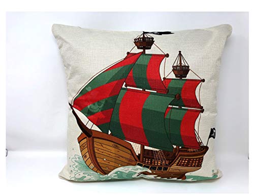 Lplpol Funda de almohada con texto en inglés "It'S A Pirates Life For Me", decoración navideña de 50 cm
