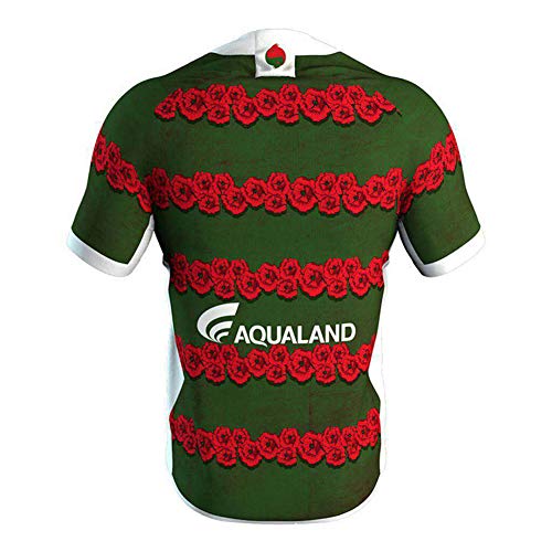 LQLD Los Hombres de Sydney Copa Mundial de Rugby 2019 2019-20 Vapodri Inicio de Manga Corta de Rugby clásica Jersey,Verde,XXL