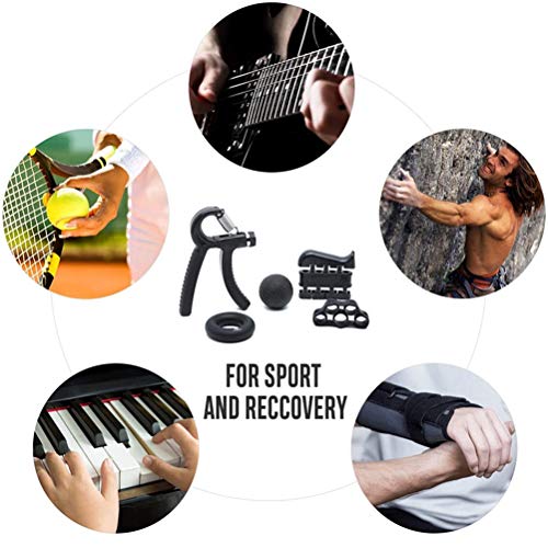 LQMILK Fortalecedor de Agarre, 5Pack Hand Grip Gripper Fortalecedor del antebrazo Fuerza de los Dedos Fuerza del Ejercicio, Resistencia Ajustable Hand Gripper, Finger Stretcher, Finger Ejercitador LQMILK Fortalecedor de Agarre, 5Pack Hand Grip Gripper Fortalecedor del antebrazo Fuerza de los Dedos Fuerza del Ejercicio, Resistencia Ajustable Hand Gripper, Finger Stretcher, Finger Ejercitador