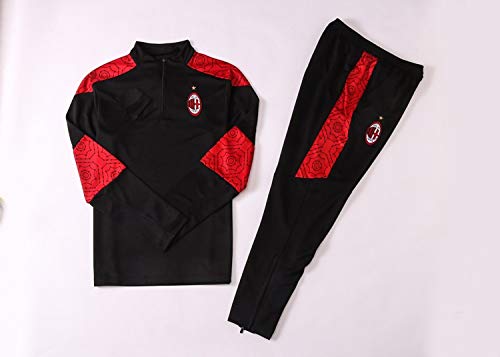 LQRYJDZ AC Milan Fans Football Jersey Training Uniforme de Hombre Uniform Sportswear-Football Club (Tops + Pantalones) Múltiples Opciones (Size : M)