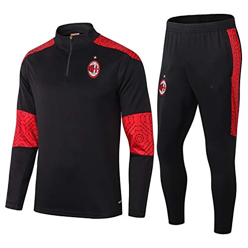 LQRYJDZ AC Milan Fans Football Jersey Training Uniforme de Hombre Uniform Sportswear-Football Club (Tops + Pantalones) Múltiples Opciones (Size : M)