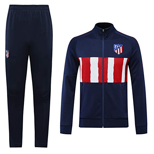 LQRYJDZ Traje de Entrenamiento de fútbol Atlético Madrid Club Equipo de la Competencia Traje de la Chaqueta de Ropa Deportiva Juego de Chaquetas de fútbol de fútbol (Opciones múltiples)