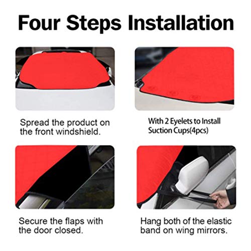 LREFON Visera de sombrilla automática para Parabrisas Delantero Impermeable Ele-PH-Hormigas Protector protección contra heladas Invierno vehículos LREFON Visera de sombrilla automática para Parabrisas Delantero Impermeable Ele-PH-Hormigas Protector protección contra heladas Invierno vehículos