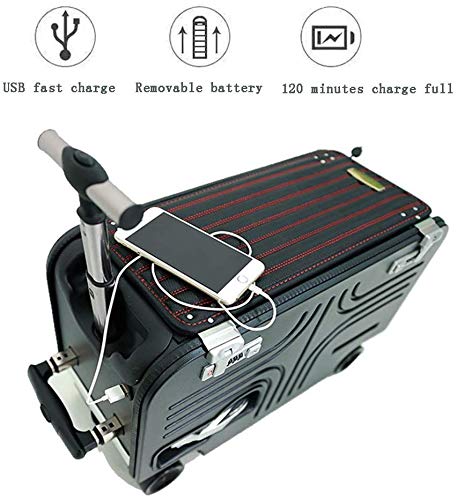 LRZ Equipaje de Viaje portátil para el Estuche de Viaje Batería Desmontable Maleta eléctrica Scooter, manejable,A,28