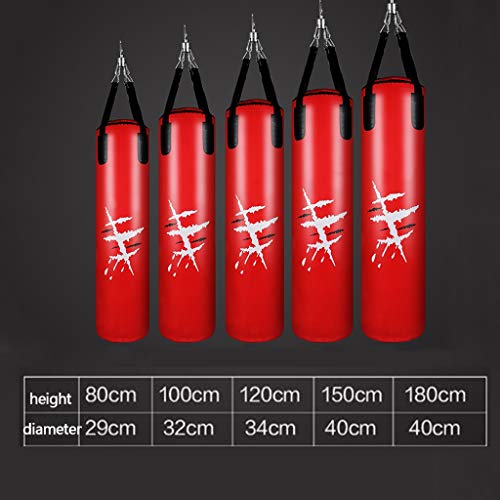 LRZLZY Saco de boxeo para entrenamiento de boxeo, saco de boxeo para colgar, saco de boxeo hueco para adultos, estudiantes, hogar, equipo de entrenamiento de taekwondo (color: rojo, tamaño: 150 cm) LRZLZY Saco de boxeo para entrenamiento de boxeo, saco de boxeo para colgar, saco de boxeo hueco para adultos, estudiantes, hogar, equipo de entrenamiento de taekwondo (color: rojo, tamaño: 150 cm)