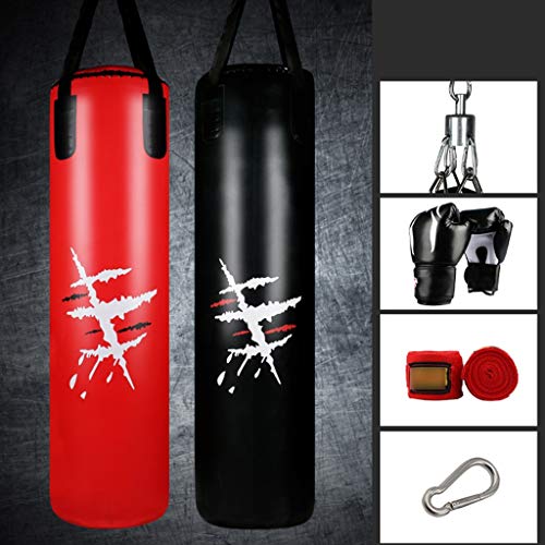 LRZLZY Saco de boxeo para entrenamiento de boxeo, saco de boxeo para colgar, saco de boxeo hueco para adultos, estudiantes, hogar, equipo de entrenamiento de taekwondo (color: negro, tamaño: 180 cm) LRZLZY Saco de boxeo para entrenamiento de boxeo, saco de boxeo para colgar, saco de boxeo hueco para adultos, estudiantes, hogar, equipo de entrenamiento de taekwondo (color: negro, tamaño: 180 cm)