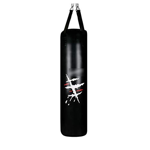 LRZLZY Saco de boxeo para entrenamiento de boxeo, saco de boxeo para colgar, saco de boxeo hueco para adultos, estudiantes, hogar, equipo de entrenamiento de taekwondo (color: negro, tamaño: 180 cm)