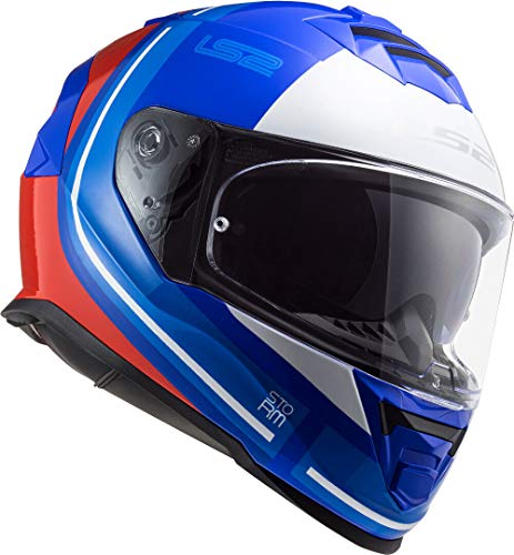 LS2, Casco Integral Storm Slant, Azul Rojo, M