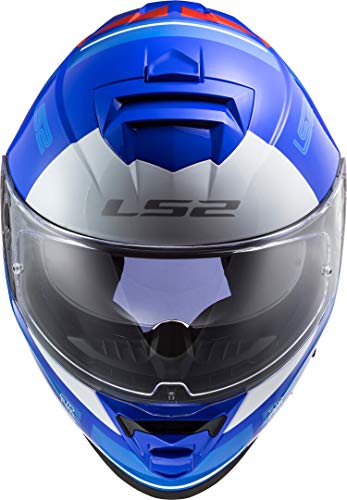 LS2, Casco Integral Storm Slant, Azul Rojo, M