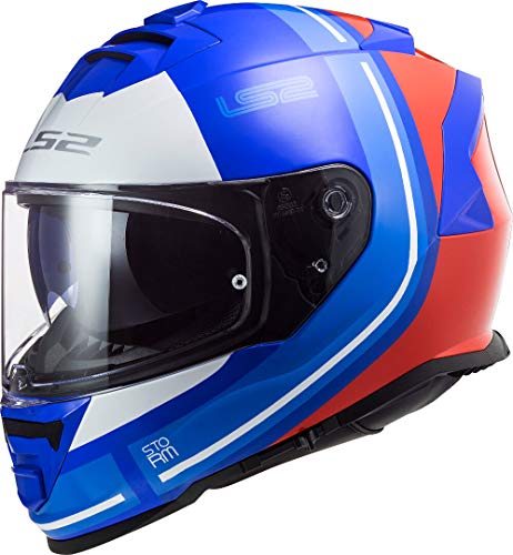 LS2, Casco Integral Storm Slant, Azul Rojo, M