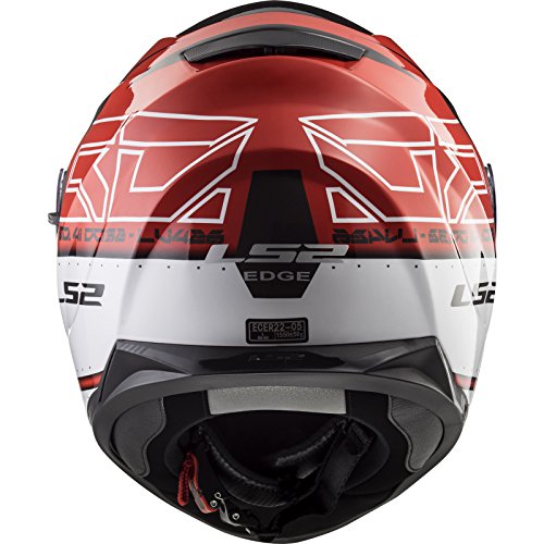 LS2 - Casco integral Stream Evo KUB, talla XXL, color rojo y negro