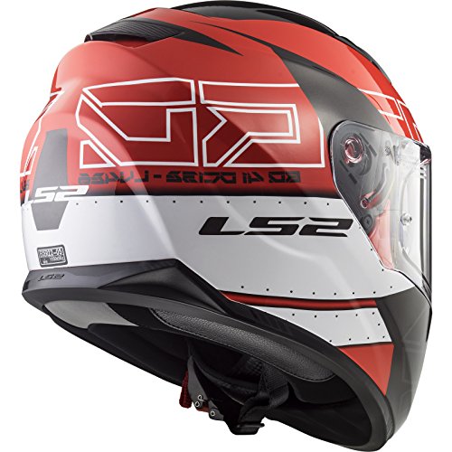 LS2 - Casco integral Stream Evo KUB, talla XXL, color rojo y negro