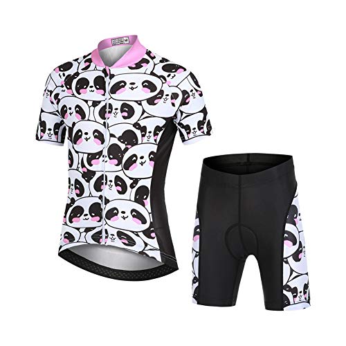 LSHEL Niños Niñas Secado Rápido Maillot de Ciclismo Conjunto de Jersey Manga Corta + Pantalones Cortos Transpirable Ciclismos Traje, Bebé Panda, 10-11años/EU: L(Etiqueta: XL) LSHEL Niños Niñas Secado Rápido Maillot de Ciclismo Conjunto de Jersey Manga Corta + Pantalones Cortos Transpirable Ciclismos Traje, Bebé Panda, 10-11años/EU: L(Etiqueta: XL)