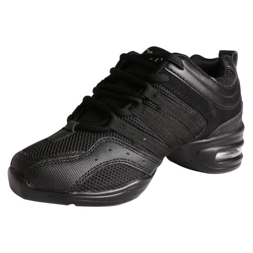 LSHEL Zapatos Aire Libre Deportes Danza Mujer - Lona Cordones Suela de Goma Zapatillas Negro Informal Jazz Contemporáneo Baile Practicidad Running Sneaker