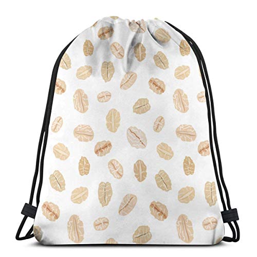 Lsjuee avena en vector blanco comida y bebida impresión 3D mochila con cordón mochila bolsas de hombro bolsa de gimnasio para adultos 17x14 pulgadas Lsjuee avena en vector blanco comida y bebida impresión 3D mochila con cordón mochila bolsas de hombro bolsa de gimnasio para adultos 17x14 pulgadas