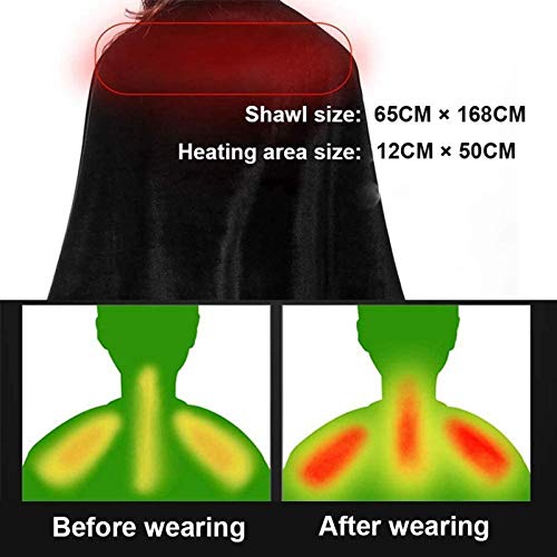 Lsqdwy Mantén abrigado calentado Alivio Mantón calefactado Manta calefactada Manta de Franela de Felpa con mantón calefactable Manta de Regazo Manta calefactora de Invierno Manta de Hombro
