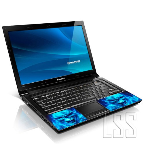 LSS 15 15.6" - Adhesivo decorativo para portátil de 13.3", 14", 15.6", 16", HP, Dell, Lenovo, Apple, Asus Acer Compaq (2 muñequeras incluidas), color azul
