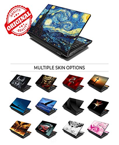 LSS 15 15.6" - Adhesivo decorativo para portátil de 13.3", 14", 15.6", 16", HP, Dell, Lenovo, Apple, Asus Acer Compaq (2 muñequeras incluidas), color azul