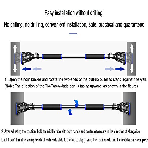 LSSLA Pull-Ups De Pared Barra De Ejercicio De La Parte Superior del Cuerpo Gimnasio En Casa Entrenamiento Barra De Ejercicios El Ejercicio En Interiores Hace Que Su Salud Sea Más Segura,124cm