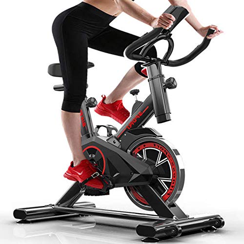 LSYOA Magnético Exercise Bike Bicicleta Estática, Interior Vertical Bicicleta Fitness con Pantalla LCD Ajustable Reposabrazos y Resistencia Equipo De Ejercicios,Black